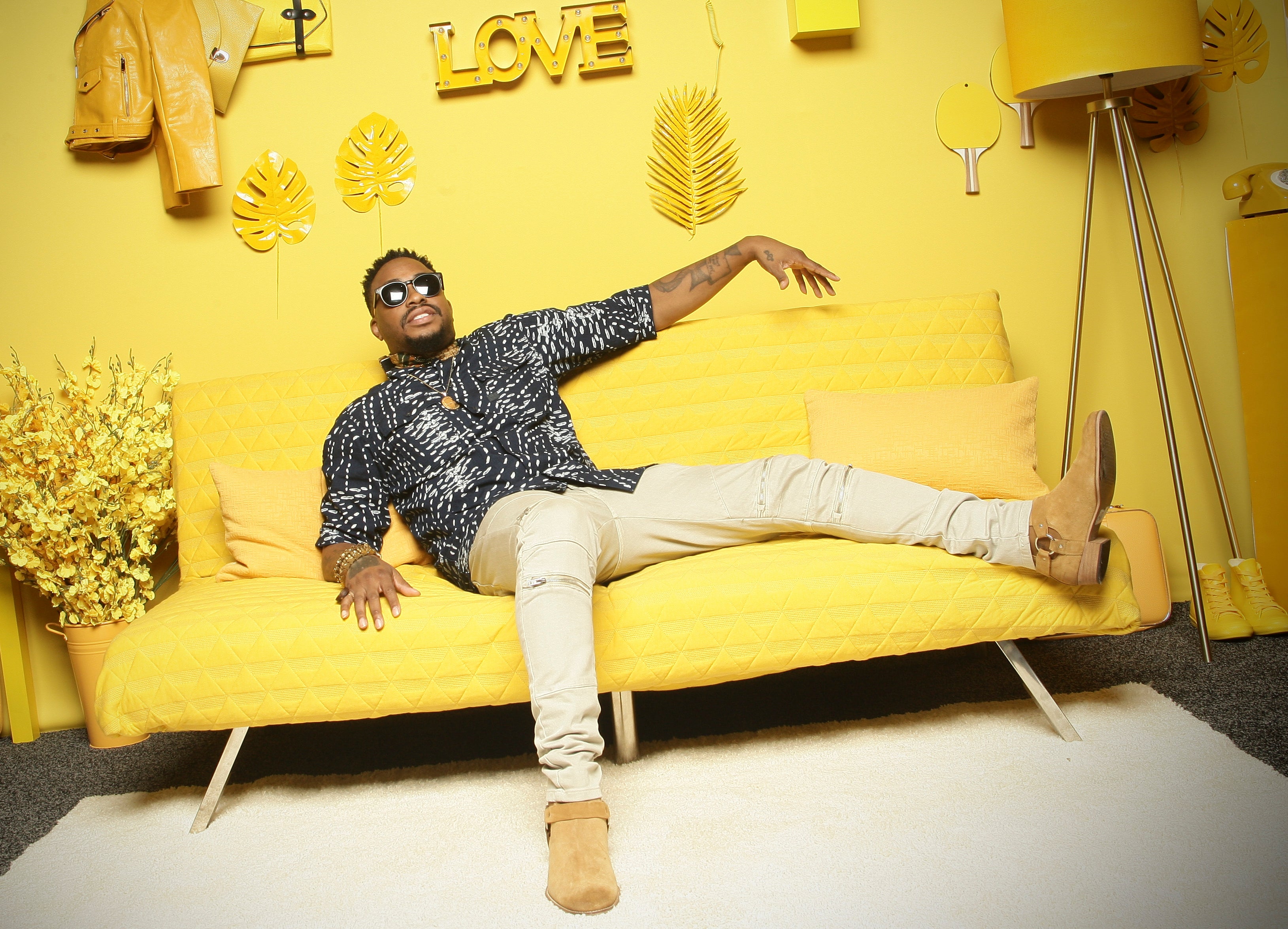 Yellow Was The Color Of Choice For Celebs Snapped At Getty's Portrait Studio During Essence Fest
